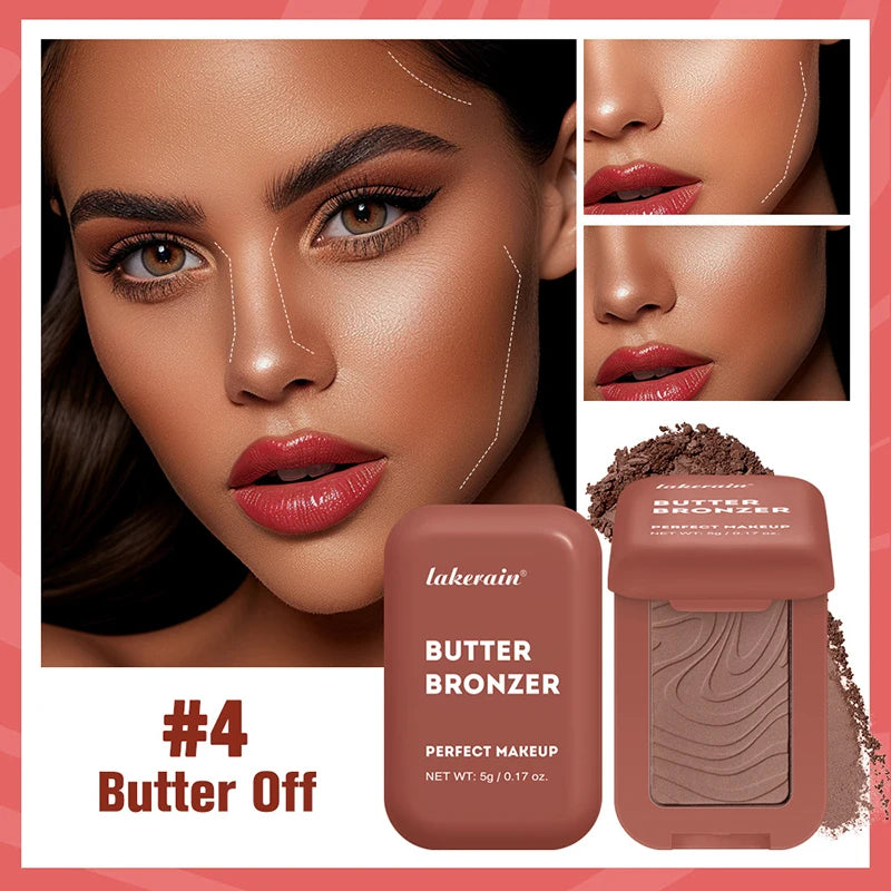 Butter Bronzer Contouring Powder Modify Contours Natural Brighten Cheek Waterproof Matte Concealer Blush Hairline Powder Makeup