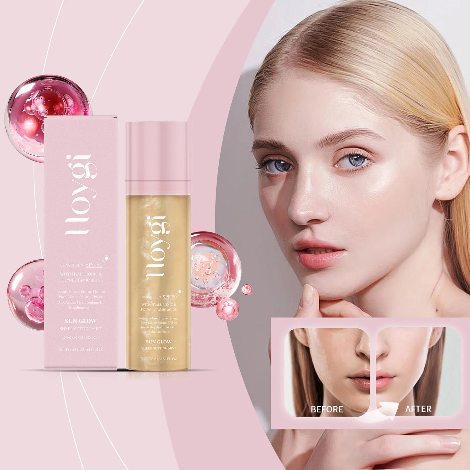 Hoygi Matte Setting Spray Long Lasting Oil Control Hydrating Face Primer Mist Smudge Proof Lightweight Makeup Finishing Spray