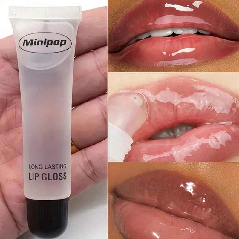 Lip Gloss Moisturizer Plumper Long Lasting Sexy Lips Pump Transparent Waterproof Volume Lip Clear Lipgloss Base Clear Lip Gloss