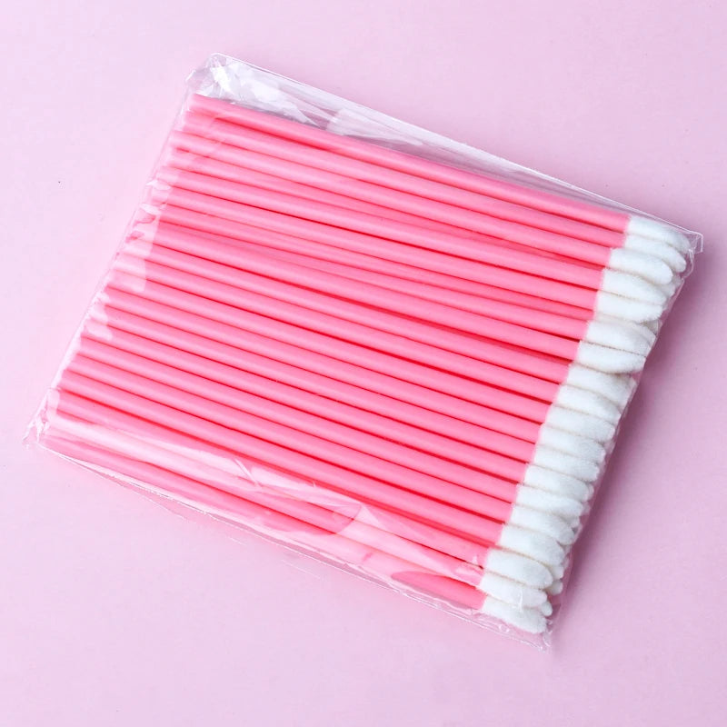 MEISHENJIE 5/50/100 Pcs Lip Brushes Pink/Black Lip Brush Lipstick Wands Clean Applicator Lip Gloss Brushes Makeup Tool