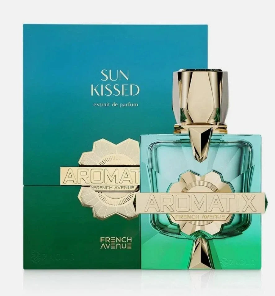 French Avenue Aromatix Sun Kissed Turquoise Faceted Bottle Fresh Citrus Aquatic Extrait De Parfum Long Lasting Unisex Luxury Perfume Spray Gift For Men Women