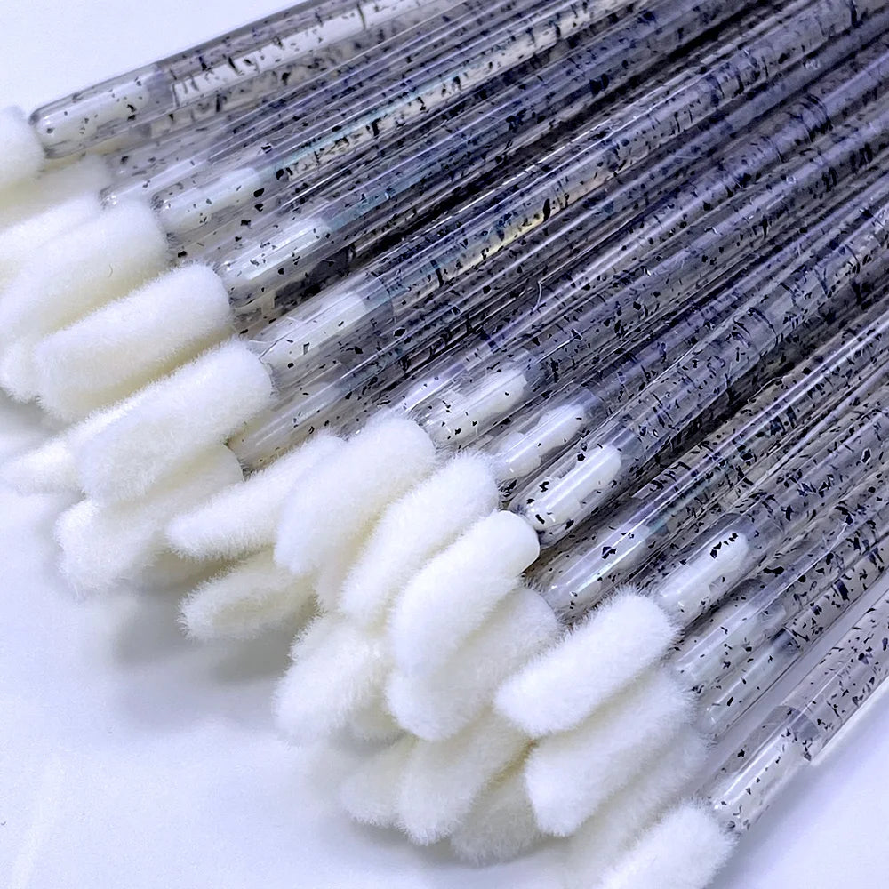 100/300pcs Disposable Lip Brush Crystal Lipstick Brush Lip Gloss Applicator Wands Eyelash Wands Applicators Makeup Beauty Tools
