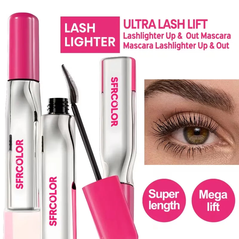 2-in-1 Lash Primer & Mascara, Volumizing & Lengthening, Waterproof Smudge-Proof, Long-Lasting Curl Hold for Eye Makeup