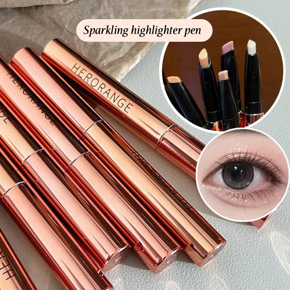 Glittering Highlighter Stick With Diamond Like Feel Silky And Good Ductility Face Brightening Three Dimensional Eye Shadow Pen