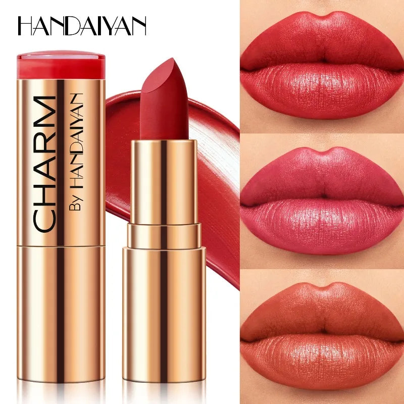 Long Lasting Hydrating Lipstick - All Day Moisturizing Waterproof Lip Color, Rich Pigment for Daily Natural Makeup Cosmetics