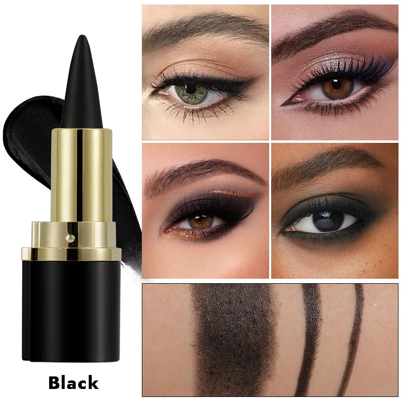 2PCS Creamy Texture Eyeliner Set Gel Eyeliner Easy Coloring Sweat Proof High Pier Pencil, Daily Makeup Accessories for Women