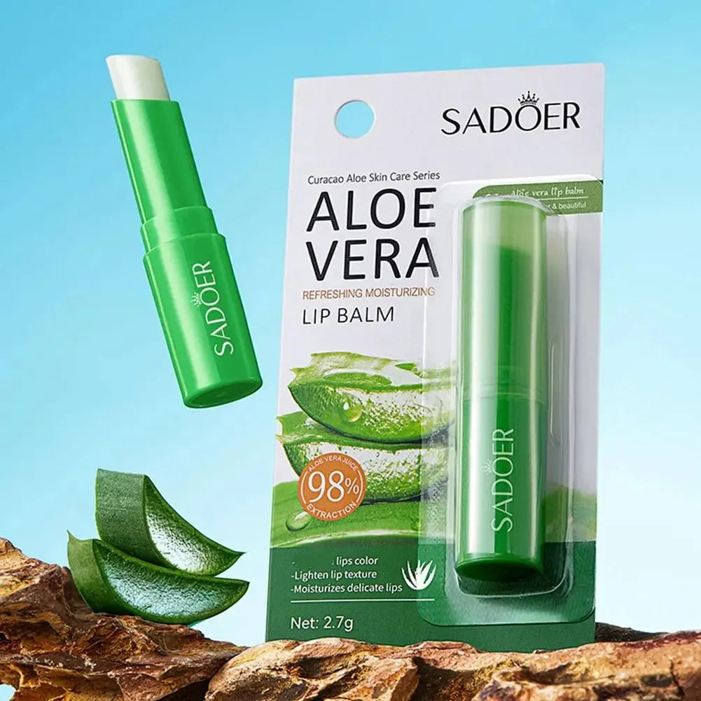 Refreshing Moisturizing Repair Lip Balm Aloe Vera Vitamin Essence Double Protection Moisturizing Hydrating Lipstick Beauty Skin Care