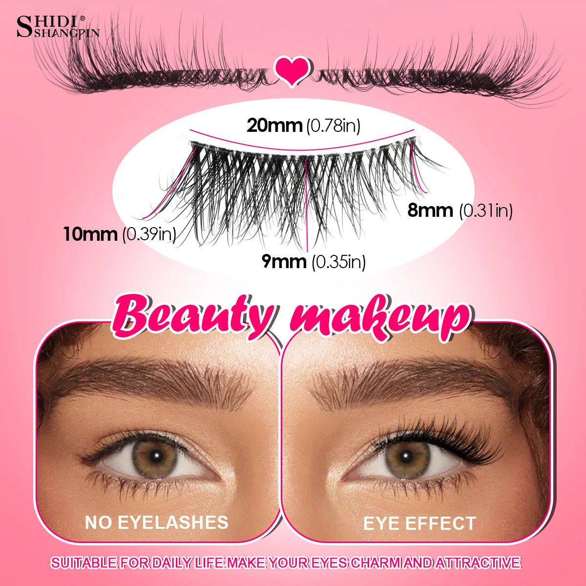Half Eyelashes 3/5/10 Half Lashes Soft Natural Look Cat Eye Lashes Makeup Tool Extension Fluffy Faux Cils Maquiagem Half Lashes
