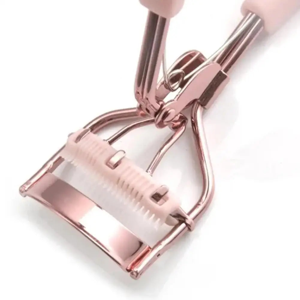 Professional Eyelash Curler Pink With Comb For Perfect Curves Easy To Use Makeup Tool For All Eye Types