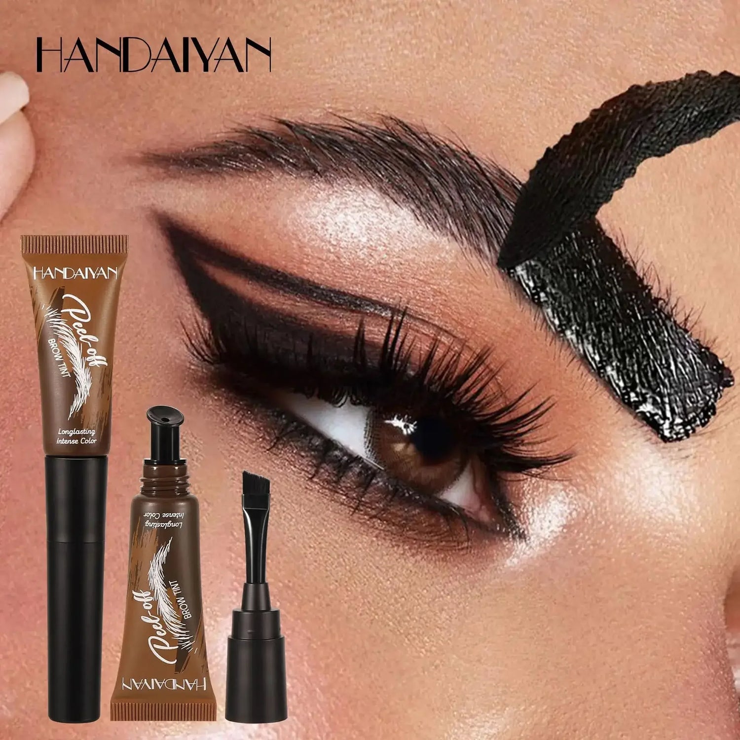 Quick Drying Waterproof Eyebrow Gel Cream Long Lasting Peel Off Tint Dye Enhancer Durable Brow Tattoo 5 Color Glue
