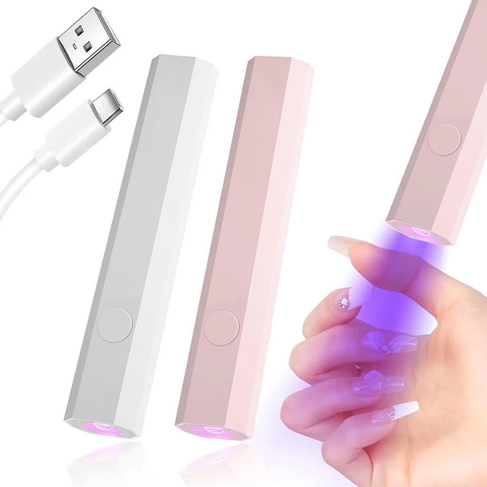 Mini UV Light Cure Nails Lamp for Gel Nails LED Nail Lamp for Gel Polish Manicure USB Nail Dryer for Fast Curing