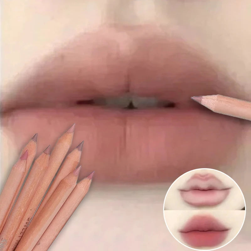 Waterproof Matte Lipliner Pencil Nude Pink Contour Tint Velvet Lipstick Long Lasting Non-stick Cup Moisturising Lip Liner Makeup
