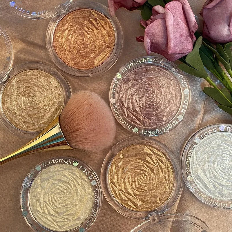 6 Colors Highlighter Diamond  Glitter Champagne High Gloss Powder Face Body Bronzer Highlight Contour Brighten Makeup Palette