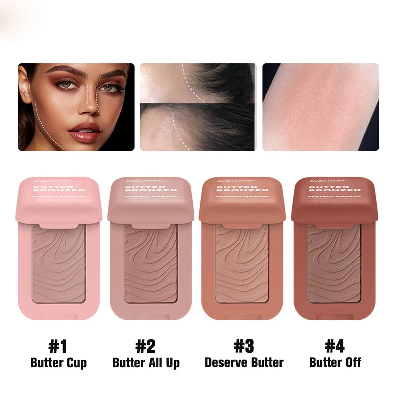 Butter Bronzer Contouring Powder Modify Contours Natural Brighten Cheek Waterproof Matte Concealer Blush Hairline Powder Makeup