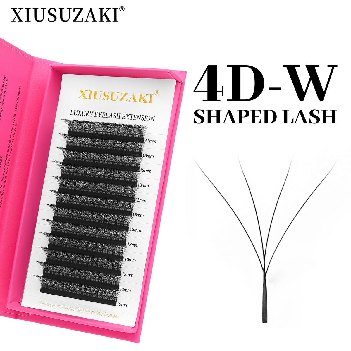 XIUSUZAKI Brown Black 4D W Shaped Lashes Flowering Premade Fans Eyelashes Extensions Natural Individual Lashes Extensions Shop