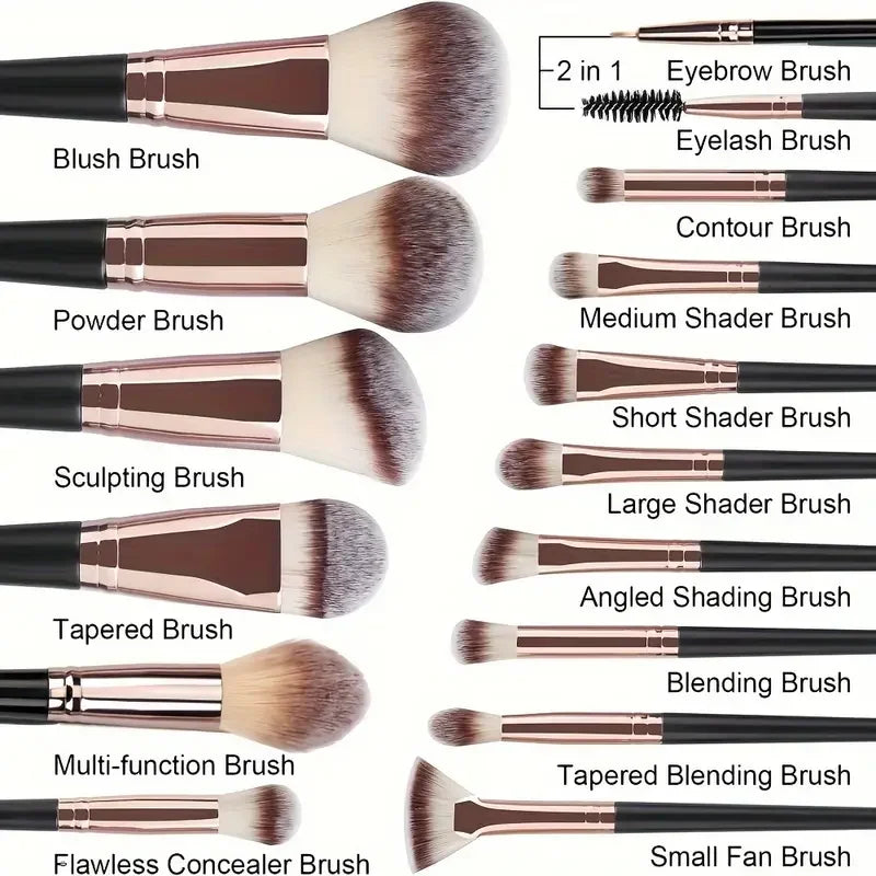 Professional 3-20PCS Makeup Brushes Set Eyeshadow Foundation Concealer Blending Blush Brush Kabuki Soft Fluffy Women Beauty Tool