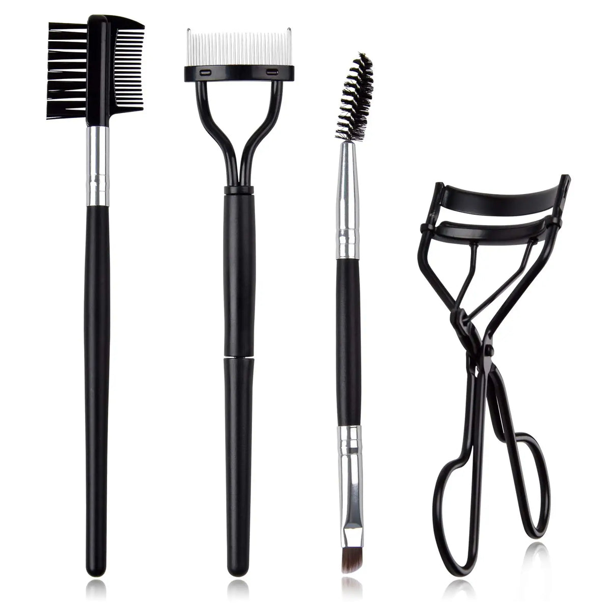 3/4Pcs Eyelash Comb Lashes Curler, Eyebrow Brush Comb Eyelashes Separator Tool Double Ended Professional Eye Brow Spoolie Brush