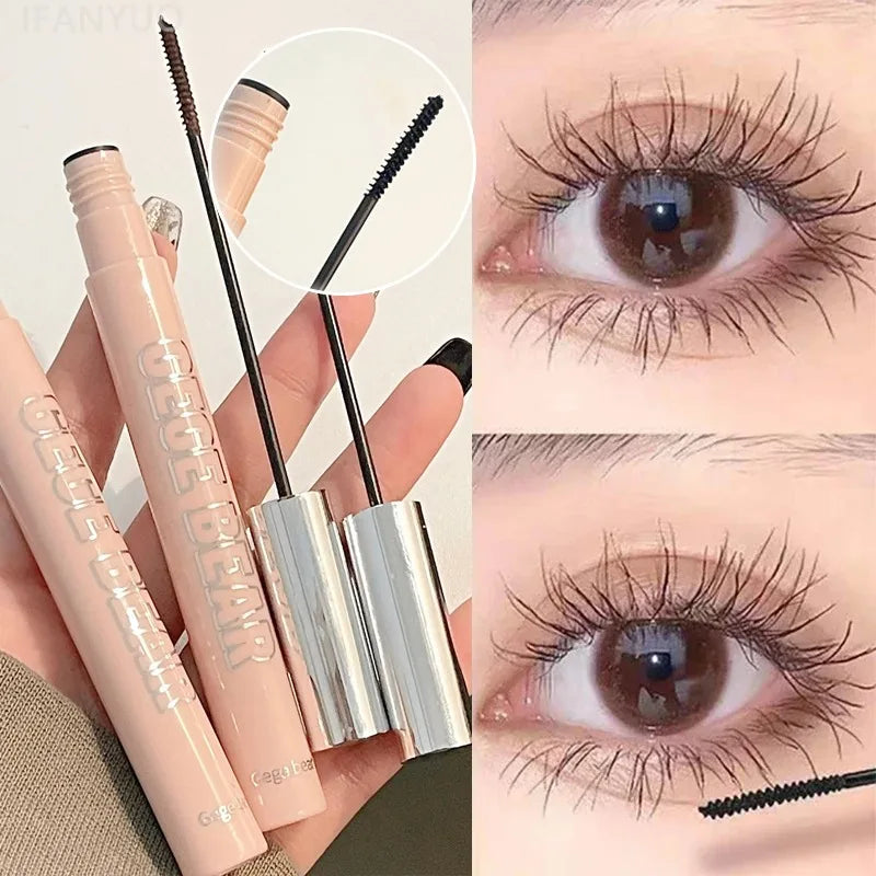 3D Silk Fiber Matte Mascara Ultra-Fine Brush Waterproof Lengthens Lash Eyelashes Fast Dry Brown Black Curling Mascara Comestics