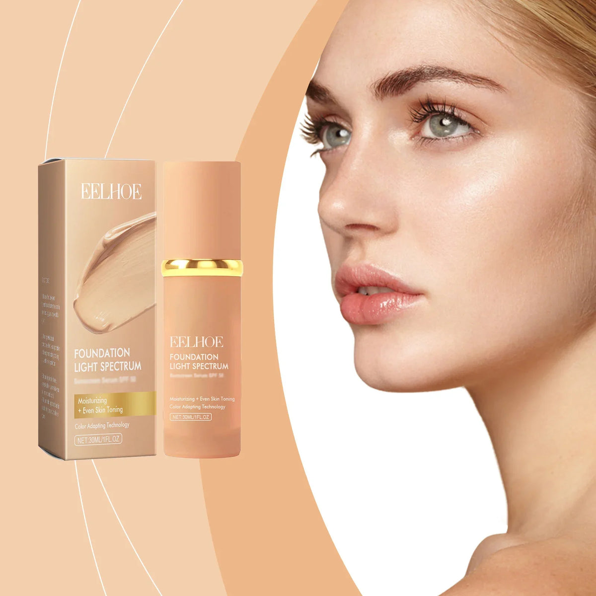4 in 1 Liquid Foundation Concealer Full Coverage Long Lasting Waterproof Professional Makeup for Dark Circles And Blemishes