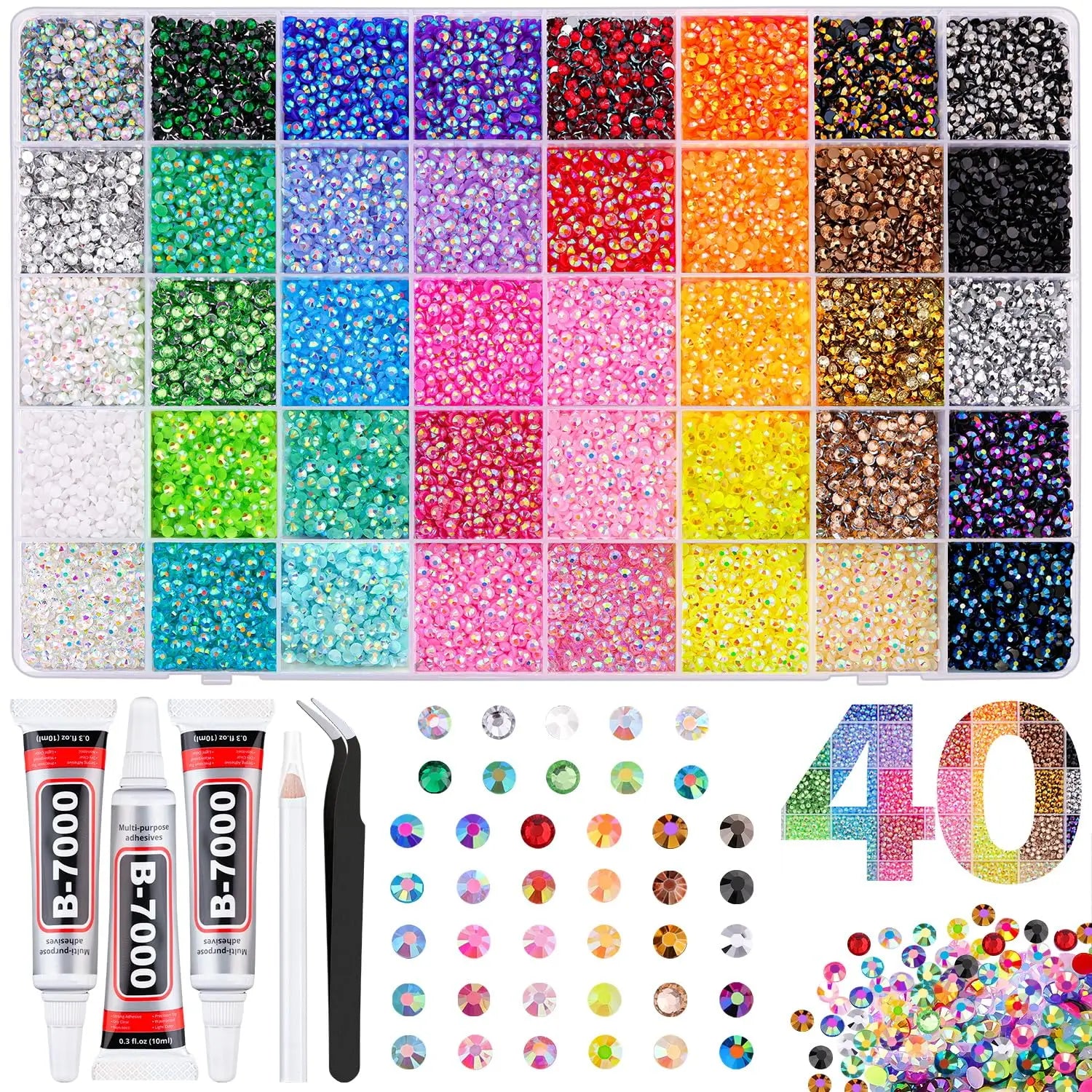 1Box Minimalist Shiny Colorful Semi-circular Rhinestones Nail Charms Mini 3mm Flatback Resin Nail Diamond DIY Hat Pen Nails Set
