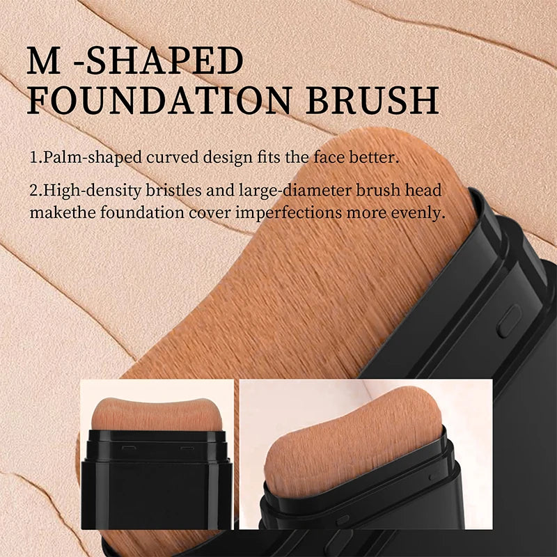 Two In One Concealer Foundation Stick Facial Matte Waterproof Bronzer Contouring Face Coverage Moisturizing Makeup Cream