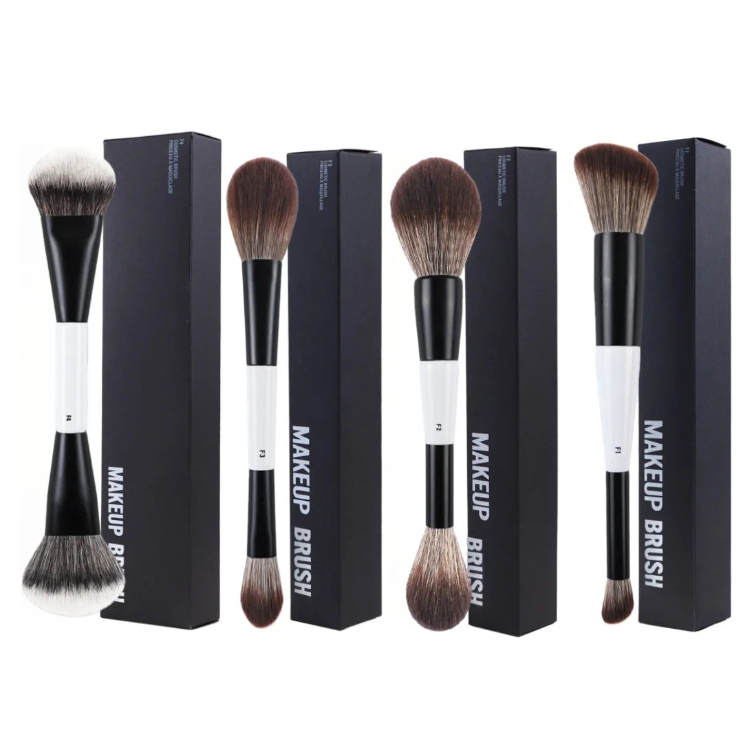 MBM Dual-Ended Foundation Face Brush F4 Powder F1 Blush Contour F2 F3 Makeup Brushes with Box Packaging