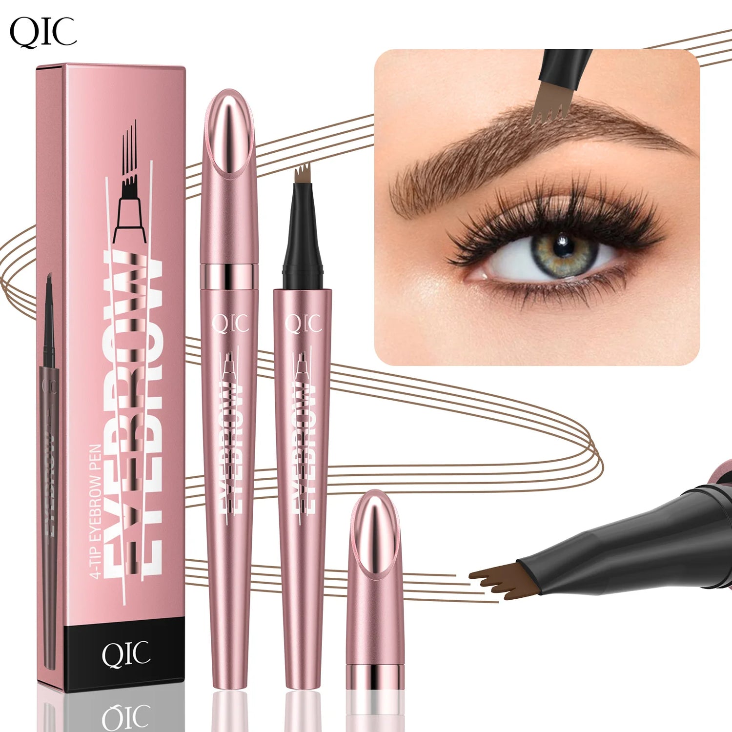 4 fork microblading eyebrow pencil waterproof eyebrow pencil natural long-lasting eyebrow makeup 6 colors