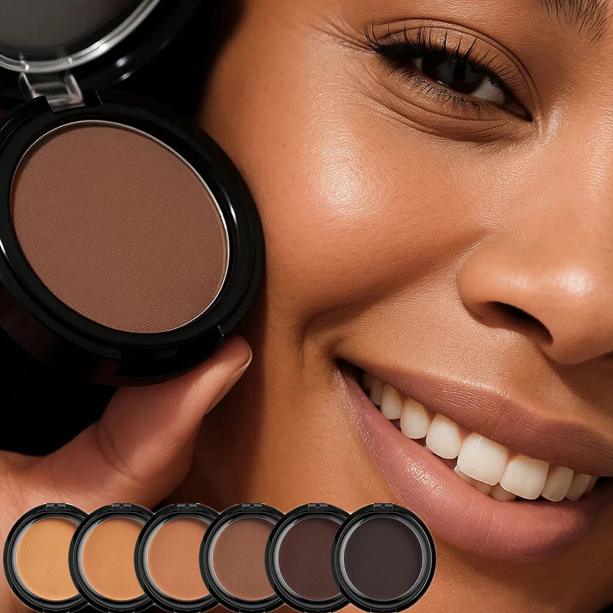 Dark Skin Bronzer Contour Palette Matte Brown Nose Shadow Cheek Profile Powder Natural Face Modify Concealer Nude Makeup Setting