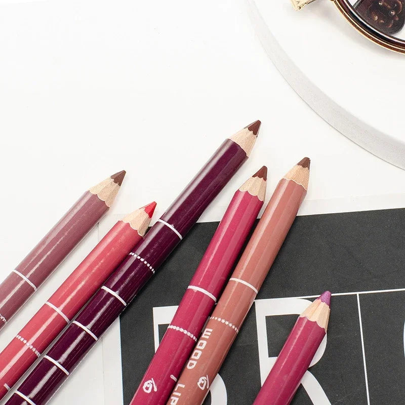 28Color Antifouling Lip Liner Professional Lipstick Pen Precise Waterproof Lip Outline Pencil Lip Makeup Lasting Eyeliner Creamy