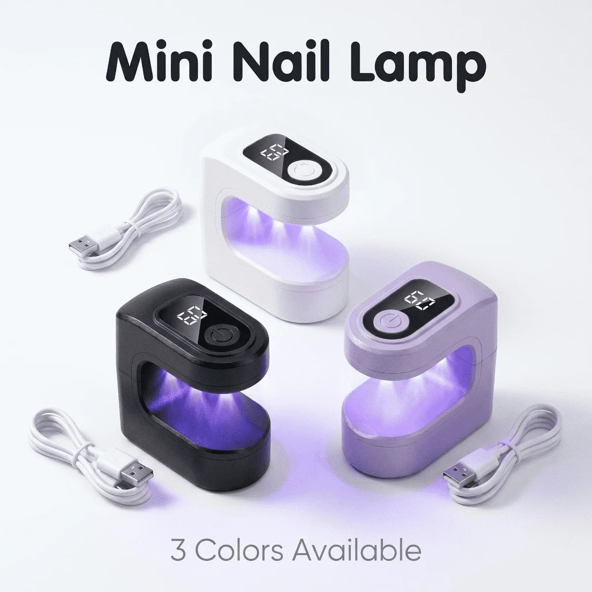 Mini UV Nail Lamp with LCD Screen, Portable USB Gel Nail Dryer, Innovative Manicure Curing Light for Home & Salon Gel Nail Care
