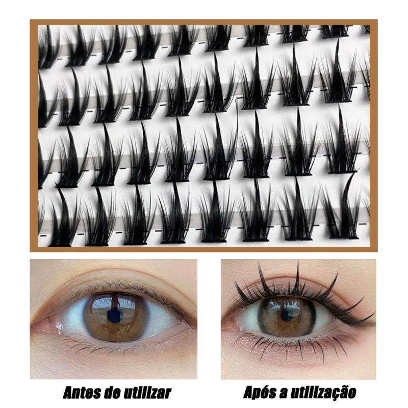 Russian Mink Eyelash cluster 1 box/160 Bundles Natural 3D Lashes Makeup Tool,Russian Individual Eyelashes extension Wholesale