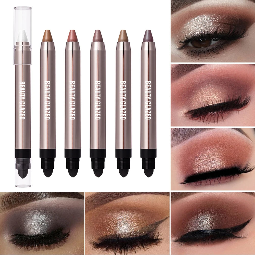 Dual-ended highlighter eyeshadow pencil pearlescent,delicate,shimmering, brightening,long-lasting,non-smudging eyeshadow stick