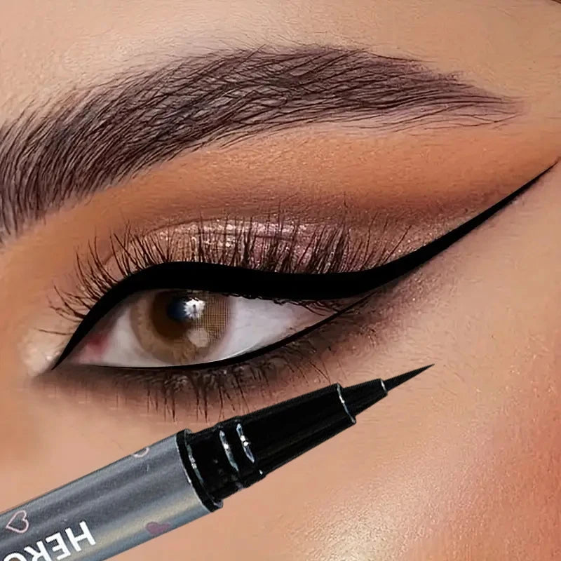 0.01mm Ultra-Fine Precision Waterproof Liquid Eyeliner, Black, Quick-Drying, Anti-Smudge, Anti-Sweat, Long-Lasting Eye-Slimming
