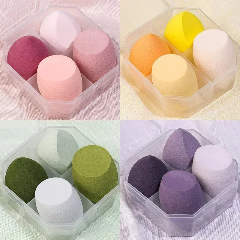 4Pcs Make Up Accessories Beauty Egg Cosmetic Puff Powder Foundation Sponges Puff Women Beauty Tools Makeup Sponge Blender