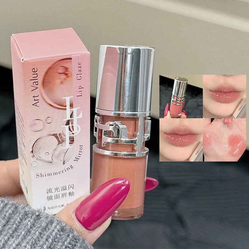 Transparent Moisturizing Lip Gloss Hydrating Drying Lips Mirror Lipstick Makeup Crystal Lip Oil Mirror Lip Glaze Tinted Plumper