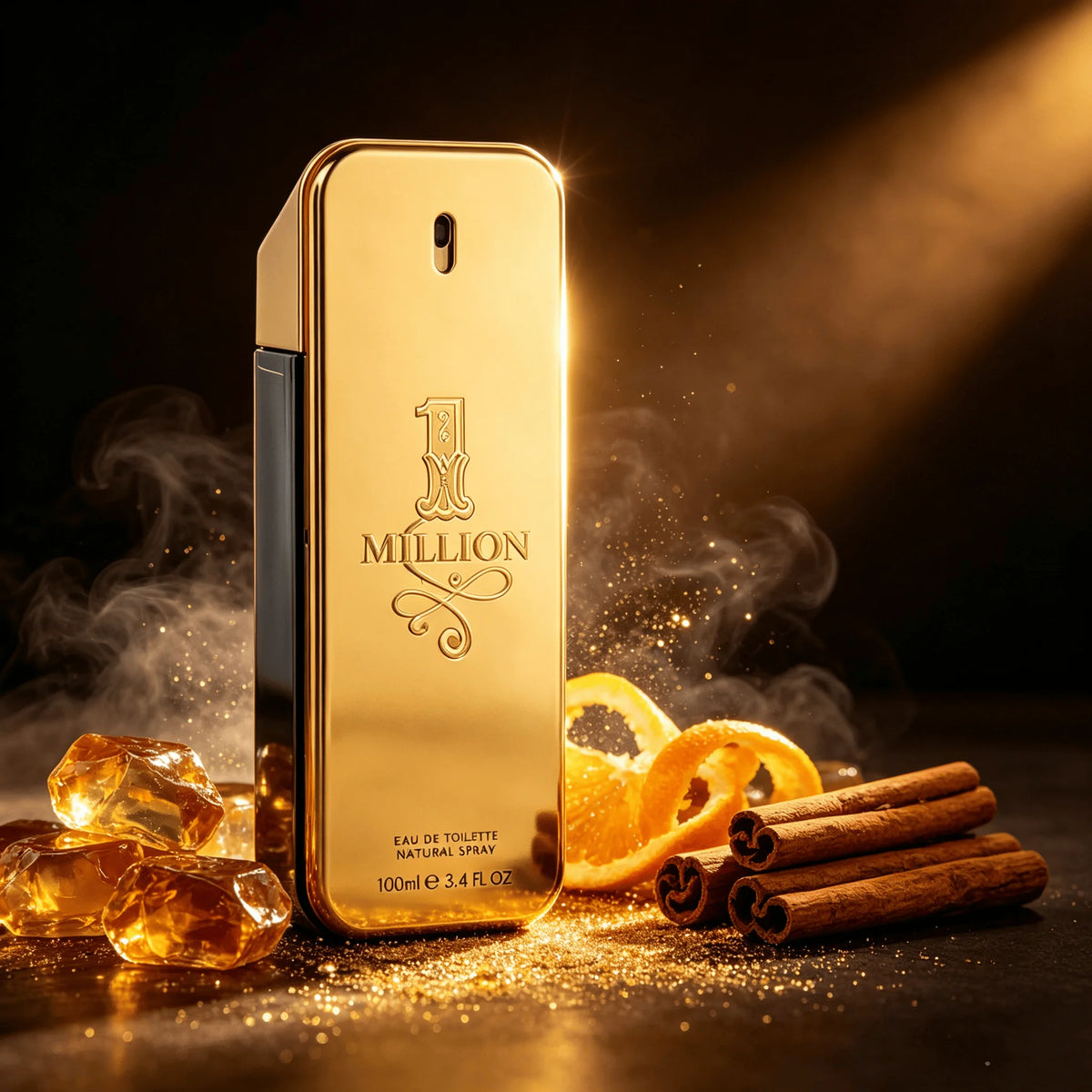 Rabanne 1 Million Eau de Toilette 100ml, Luxury Men's Perfume Spray, Long‑Lasting Woody Spicy Fragrance for Men