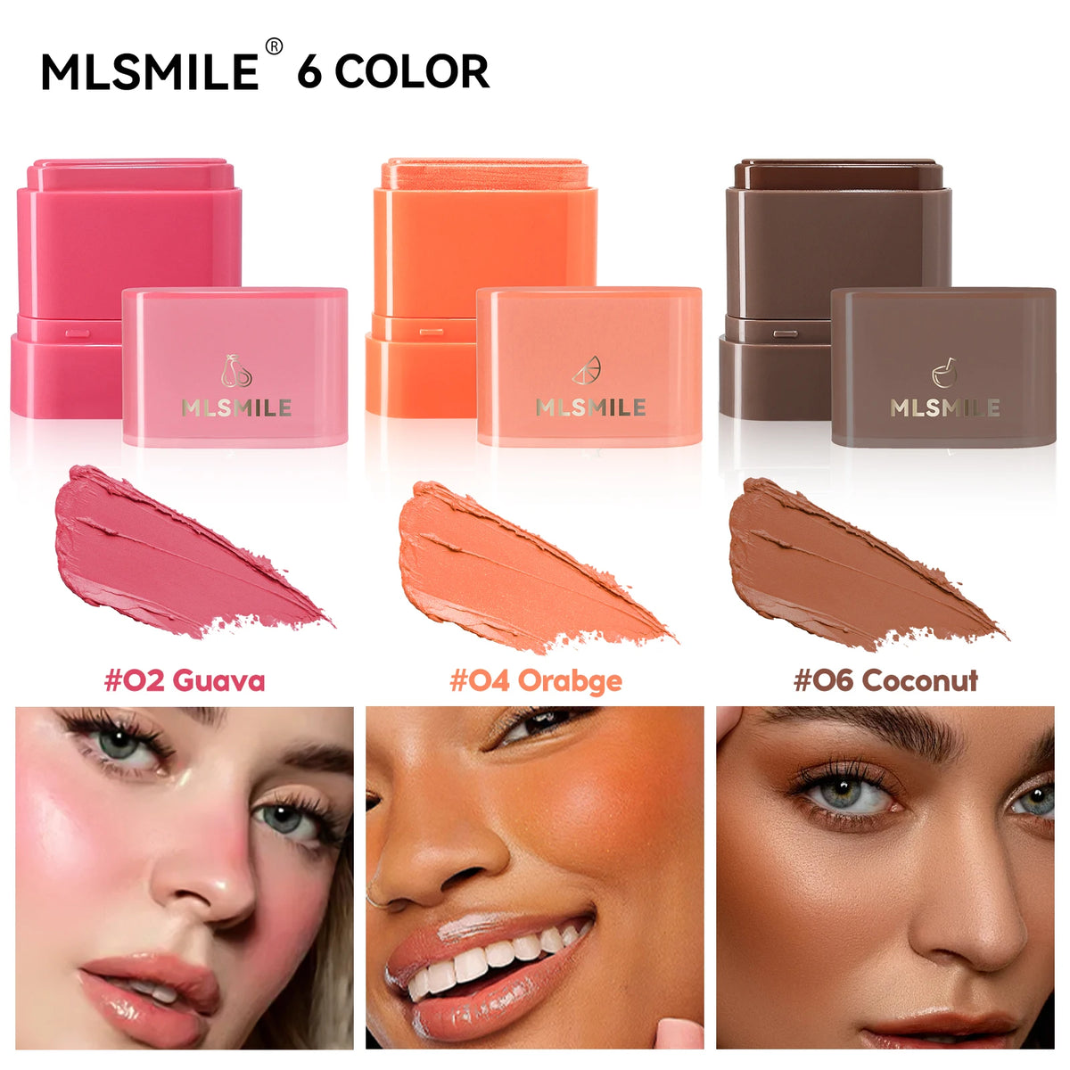 Multi-function Blush Stick Cream Cheek Tint Natural Face Makeup Nude Blusher Rare Beauty Long Lasting Blush Stick Contour
