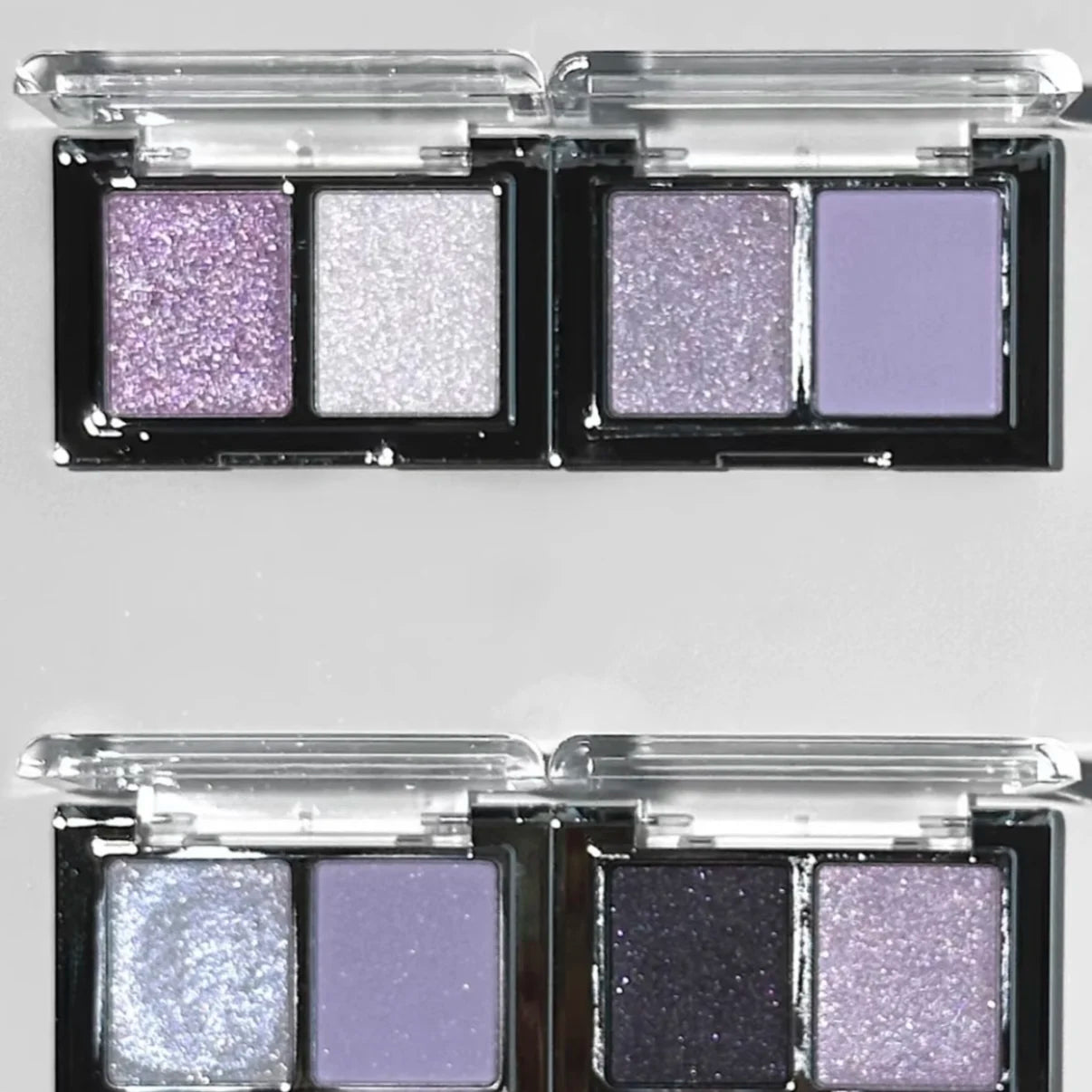 HYNTOOR Dual Eyeshadow Palette Matte Shimmer Glitter Eyeshadow Palette Portable Long Lasting Fine Flash Eye Makeup Cosmetic
