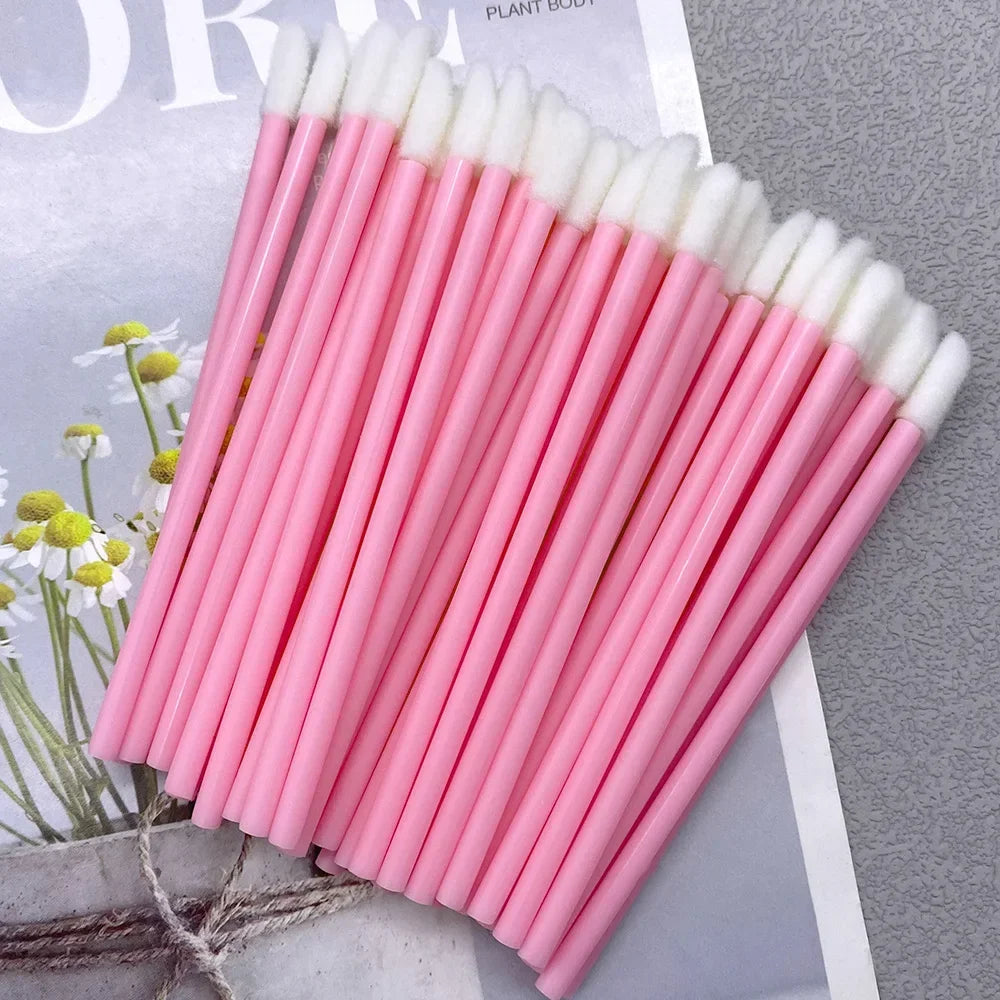 500pcs Lip Brush Disposable Lipstick Brush Eyelash Microbrush Mascara Wands Applicator Swab Eyelash Extension Tools Wholesale