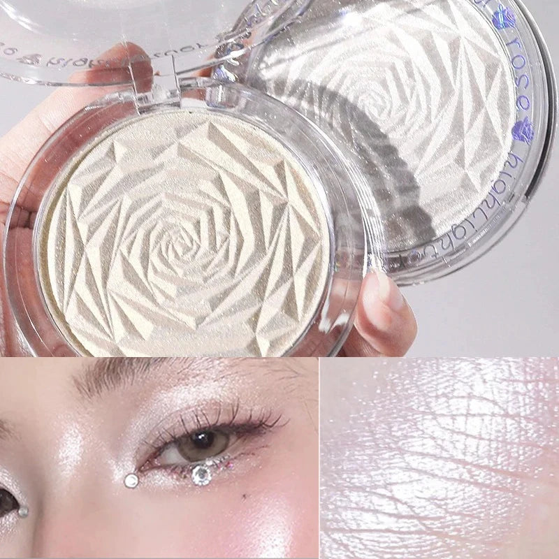 6 Colors Highlighter Diamond  Glitter Champagne High Gloss Powder Face Body Bronzer Highlight Contour Brighten Makeup Palette