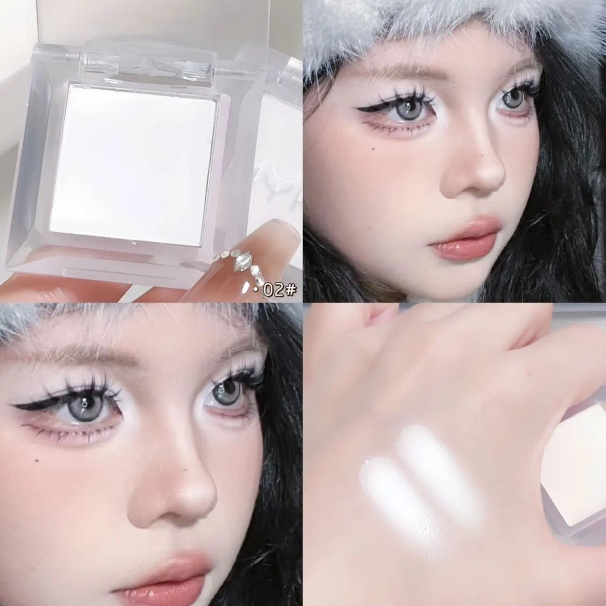 1Pcs Monochrome Matte Highlight Smoked Eye Shadow Plate Powder Is Delicate and Durable, Naturally Brightening Dopamine Eye Shado