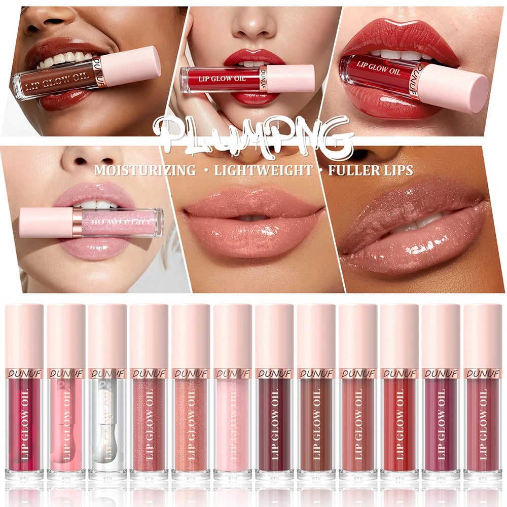 6PCS Lip Glow Oil Set, Hydrating Plumping, High Shine Non-Sticky Lip Gloss, Long Lasting Moisturizing Lip Tint, Shimmer Glitter