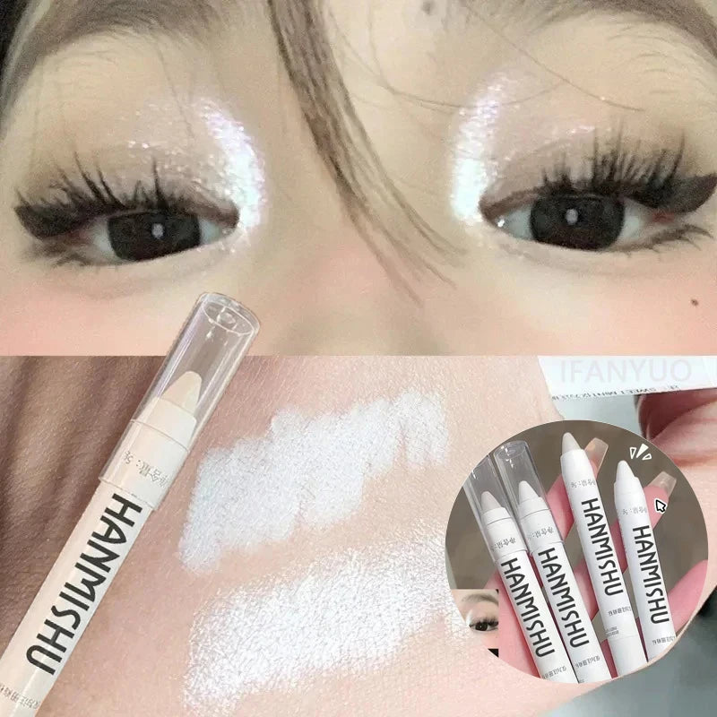 Diamond Highlight Stick Monochrome Pearlescent Matte White Eyeshadow Stick Flash Contouring Pencil Face Brightening Cosmetics