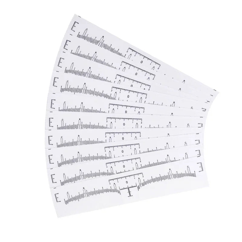 10/50/100pcs Eyebrow Ruler Sticker Tattoo Shape Tool Adhesive Microblading Guide Makeup Measurement Stencil Template Makeup Tool