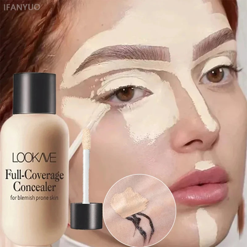 Full Cover Liquid Concealer Cream Makeup 12ML Moisturizing Eye Dark Circles Face Foundation Waterproof Make Up Base Cosmetics