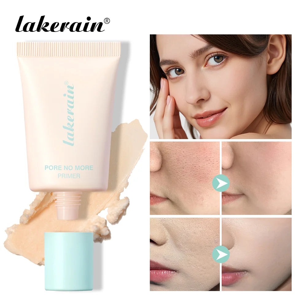 Lakerain Pore No More Primer Moisturizing Long-Lasting Oil Control Matte Finish Primer Water & Sweat Resistant Base Makeup