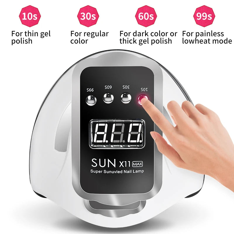 Nail Dryer LED Nail Lamp UV Light  For Curing All Gel Nail Polish With  LCD Display Motion Sensing Manicure Pedicure Salon Tools