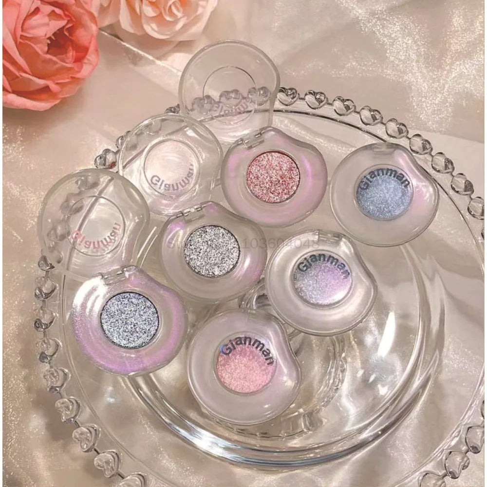 1pc Polarized Shimmer Highlighter Orange Powder Brighten Glitter Blue Purple Mini Eyeshadow Contour Face Body Illuminator Makeup