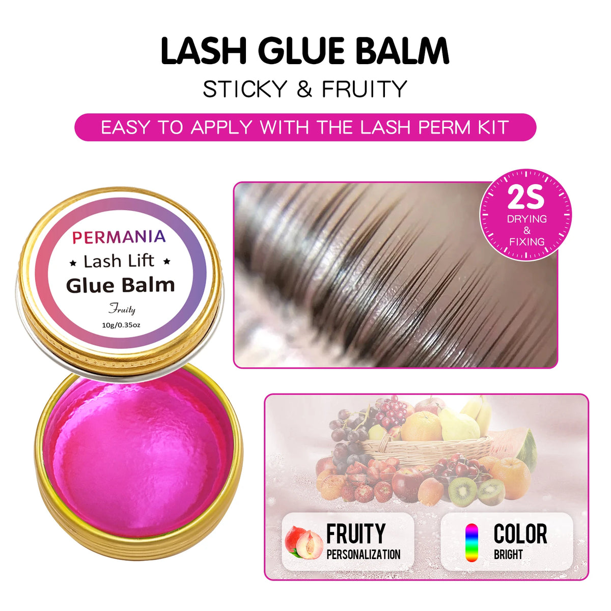 PERMANIA NEW Lash Lift Glue Balm 10g Eyelash Lifting Adhesives Strong Hold And Perfectly Shaped Eyebrows For Brow Lamination