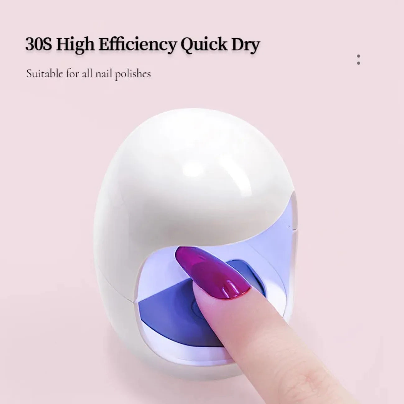 Compact UV/LED Nail Dryer – 6W Fast Cure for Gel Polish, USB Rechargeable, Fits All Fingers, Adorable Egg-Shaped Design